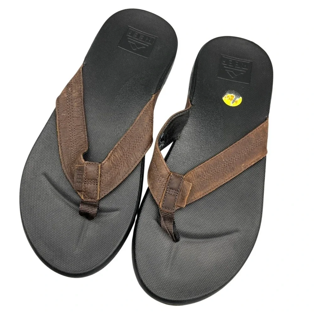 Reef Cushion Phantom LE Leather Sandals  13 Beach Summer Thong Flip Flops Surfer